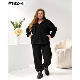 Костюм спортивний жіночий 182-4 black р.46-64 "ZLATA" недорого оптом від прямого постачальника