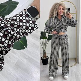 Костюм жіночий 9060 brown р.42-52 "LINDA" недорого оптом від прямого постачальника