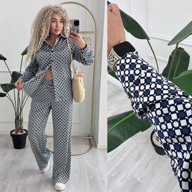 Костюм жіночий 9060 navy р.42-52 "LINDA" недорого оптом від прямого постачальника