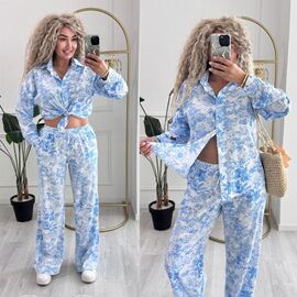 Костюм жіночий 9061 l.blue р.42-52 "LINDA" недорого оптом від прямого постачальника