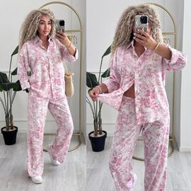 Костюм жіночий 9061 pink р.42-52 "LINDA" недорого оптом від прямого постачальника