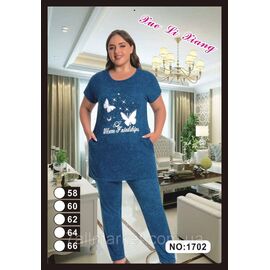 Фотография Костюм женский домашний/батал р-ры 58-66 "FLOWER" купить недорого от прямого поставщик