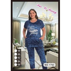 Фотография Костюм женский домашний/батал р-ры 58-66 "FLOWER" купить недорого от прямого поставщик