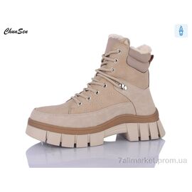 Фотография Ботинки женские стильные зима M385-7 (8 пар р.36-41) "Chunsen" недорого оптом от прямого поставщика