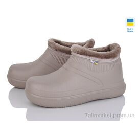 Калоші жіночі Весна/осінь M7004 бежевий (8 пар р.37-41) "Golden Lion" недорого оптом від прямого постачальника