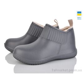 Калоші жіночі Весна/осінь M7009 т.сірий (8 пар р.37-41) "Golden Lion" недорого оптом від прямого постачальника