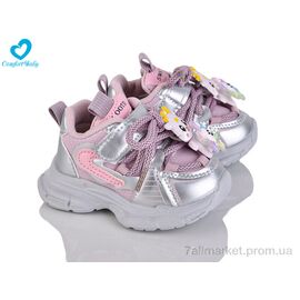 Фотография Кроссовки детские модные Весна/осень 653-2 (12.5-14.5 см) рожевий (5 пар р.17-21) "Comfort-baby" недорого оптом от прямого поставщика