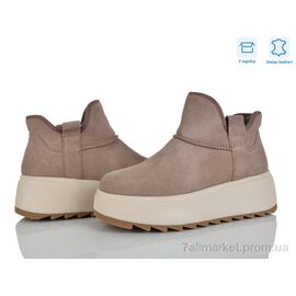 Черевики жіночі стильні Зима 4290-B7788-6 apricot (8 пар р.36-41) "Мир" недорого оптом від прямого постачальника