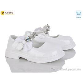 Туфлі дитячі зручні Весна/осінь DB620 white (6 пар р.26-31) "Clibee" недорого оптом від прямого постачальника