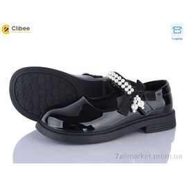 Туфлі дитячі зручні Весна/осінь DC662-1 black (6 пар р.32-37) "Clibee" недорого оптом від прямого постачальника