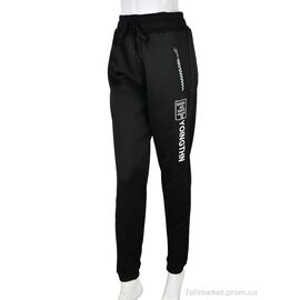 Спортивні штани чоловічі Зима 4283-1001 black (12 шт. р.сіткаL-3XL) "Pryama Vigoda" недорого оптом від прямого постачальника