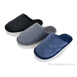 Фотография Тапки мужские домашние Весна/осень Шльопки M385 mix (12 пар р.41-46) "Progress" недорого оптом от прямого поставщика