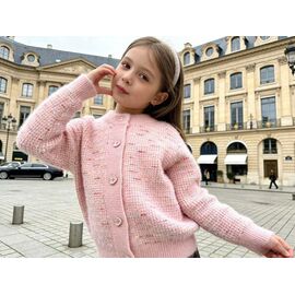Фотография Кофта детская тёплая на девочку 330 pink р.110-150 "Fili kids" недорого оптом от прямого поставщика
