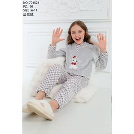 Піжама дитяча тепла на дівчинку 70152 grey р.6-14 "Fili kids" недорого оптом від прямого постачальника