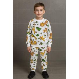 Піжама дитяча тепла на хлопчика FK1537 white р.4-8 "Fili kids" недорого оптом від прямого постачальника