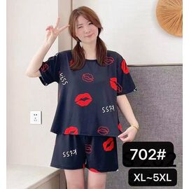 Фотография Пижама лёгкая женская 702 black р.50-58 "Fili Wear" недорого оптом от прямого поставщика