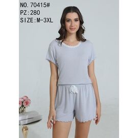 Фотография Пижама лёгкая женская 70415 grey р.54-62 "Fili Wear" недорого оптом от прямого поставщика