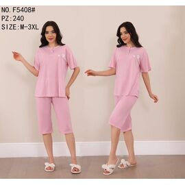 Піжама легка жіноча F5408 pink р.54-62 "Fili Wear" недорого оптом від прямого постачальника