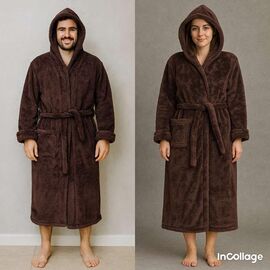 Халат жіночий теплий FW1575 brown р.52-56 "Fili Wear" недорого оптом від прямого постачальника