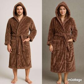 Халат жіночий теплий FW1576 brown р.52-56 "Fili Wear" недорого оптом від прямого постачальника