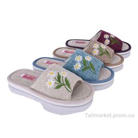 Фотография Тапки женские для дома Весна/осень A8198 mix (12 пар р.36-41) "Optstok" недорого оптом от прямого поставщика