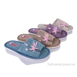 Фотография Тапки женские для дома Весна/осень A8199 mix (12 пар р.36-41) "Optstok" недорого оптом от прямого поставщика