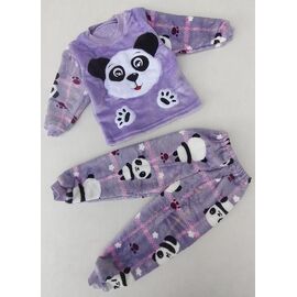 Фотография Пижама детская тёплая на девочку B695 purple р.26-34 "Baykush" недорого оптом от прямого поставщика