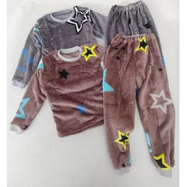 Фотография Пижама детская тёплая на мальчика B697 grey р.36-40 "Baykush" недорого оптом от прямого поставщика