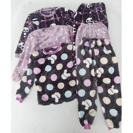 Фотография Пижама детская тёплая на девочку B700 purple р.36-40 "Baykush" недорого оптом от прямого поставщика