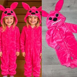Фотография Кигуруми детский утеплённый на девочку B691 fuchsia р.28-36 "Baykush" недорого оптом от прямого поставщика