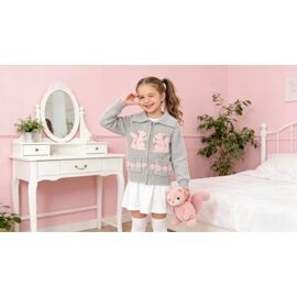 Фотография Кофта детская тёплая на мальчика 377 grey р.110-150 "Yalisi" недорого оптом от прямого поставщика