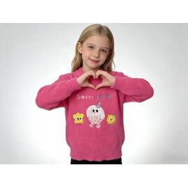 Фотография Свитер детский на мальчика 389 pink р.110-150 "Yalisi" недорого оптом от прямого поставщика