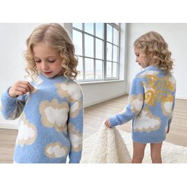 Фотография Свитер детский на мальчика 393 l.blue р.110-150 "Yalisi" недорого оптом от прямого поставщика