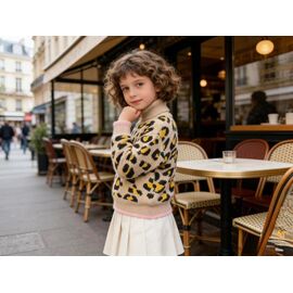 Фотография Свитер детский на девочку 397 beige-yellow р.110-150 "Yalisi" недорого оптом от прямого поставщика