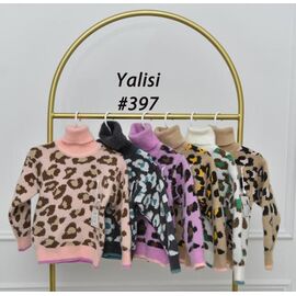 Фотография Свитер детский на девочку 397 peach р.110-150 "Yalisi" недорого оптом от прямого поставщика