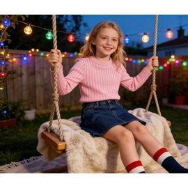 Фотография Свитер детский на девочку 513 pink р.110-150 "Yalisi" недорого оптом от прямого поставщика