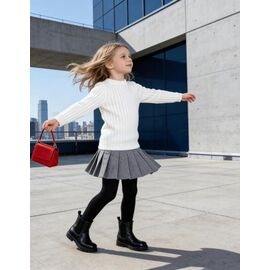 Фотография Свитер детский на девочку 513 white р.110-150 "Yalisi" недорого оптом от прямого поставщика