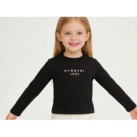 Фотография Свитер детский на девочку 5808 black р.120-160 "Yalisi" недорого оптом от прямого поставщика