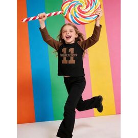 Фотография Свитер детский на девочку 5810 black р.120-160 "Yalisi" недорого оптом от прямого поставщика