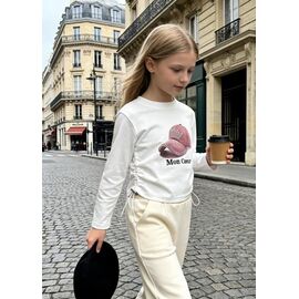 Светер Дитячий на дівчинку 5816 white р.120-160 "Yalisi" недорого оптом від прямого постачальника