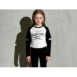 Светер Дитячий на дівчинку 5818 black р.120-160 "Yalisi" недорого оптом від прямого постачальника
