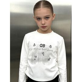 Светер Дитячий на дівчинку 5819 white р.120-160 "Yalisi" недорого оптом від прямого постачальника