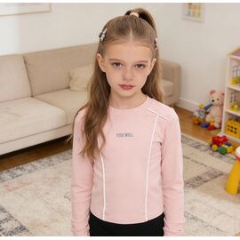 Светер Дитячий на дівчинку 5821 pink р.120-160 "Yalisi" недорого оптом від прямого постачальника