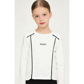 Светер Дитячий на дівчинку 5821 white р.120-160 "Yalisi" недорого оптом від прямого постачальника