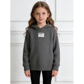 Батник дитячий теплий на дівчинку 703 d.grey р.110-150 "Yalisi" недорого оптом від прямого постачальника