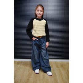 Фотография Свитер детский на девочку 811 black р.110-150 "Yalisi" недорого оптом от прямого поставщика