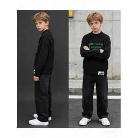 Фотография Свитер детский на мальчика 825 black р.130-170 "Yalisi" недорого оптом от прямого поставщика