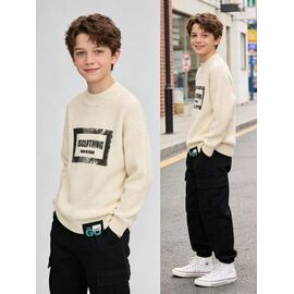 Фотография Свитер детский на мальчика 825 l.beige р.130-170 "Yalisi" недорого оптом от прямого поставщика