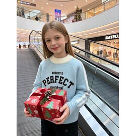 Фотография Свитер детский на девочку 836 l.blue р.110-150 "Yalisi" недорого оптом от прямого поставщика