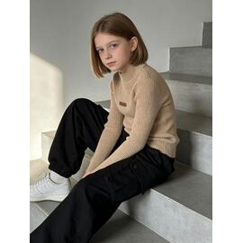 Фотография Свитер детский на девочку 838 beige р.110-150 "Yalisi" недорого оптом от прямого поставщика